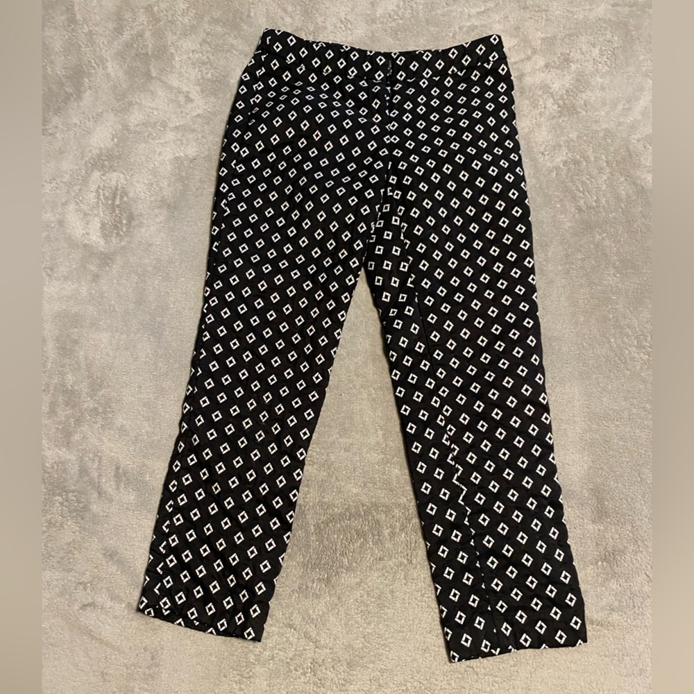 Vince Camuto Black and White Patterned Pants